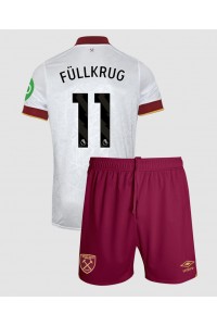 West Ham United Niclas Fullkrug #11 Babyklær Tredje Fotballdrakt til barn 2024-25 Korte ermer (+ Korte bukser)